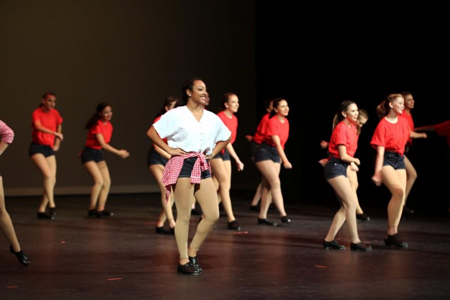 Sophomore Alexis Molden dances to “The Devil Went Down to Georgia” in the Belles Spring Show.